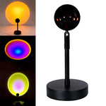 Sunset Lamp Lámpara de proyector de luz con USB Color ajustable Rotación de 360° LED romántica
